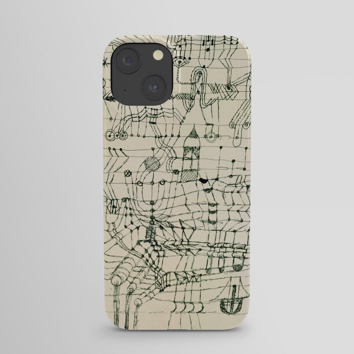 Paul Klee "Drawing Knotted in the Manner of a Net" iPhone Case