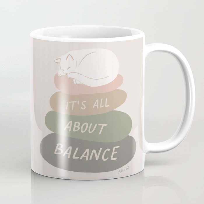 Balance with Cat Coffee Mug