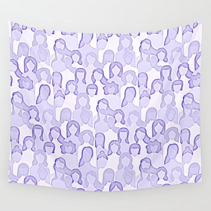Together Strong - Women Power Typography Wall Tapestry