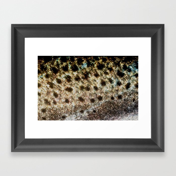 Trout Scales, Fish Scales II x Stained Glass Framed Art Print