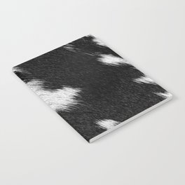 Black and White Cow Fur Detail (Digitally Created) Notebook