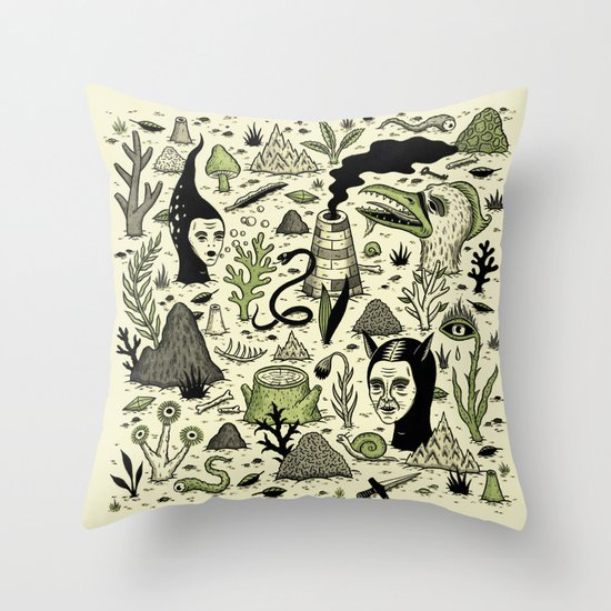 Verdant Graveyard Throw Pillow