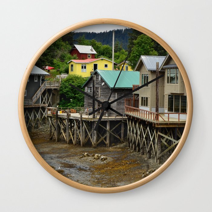 Tides Out - Seldovia, Alaska Wall Clock