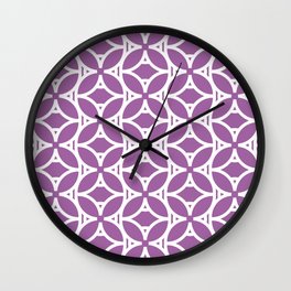 Purple and White Tessellation Line Pattern 37 Pairs DE 2022 Popular Color Royal Pretender DE5999 Wall Clock