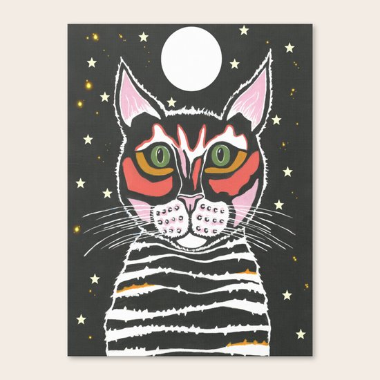 Moon Cat Canvas Print