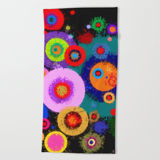 Abstract #381 Splirkles #1 Beach Towel
