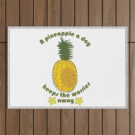 Pineapple vibe Outdoor Rug