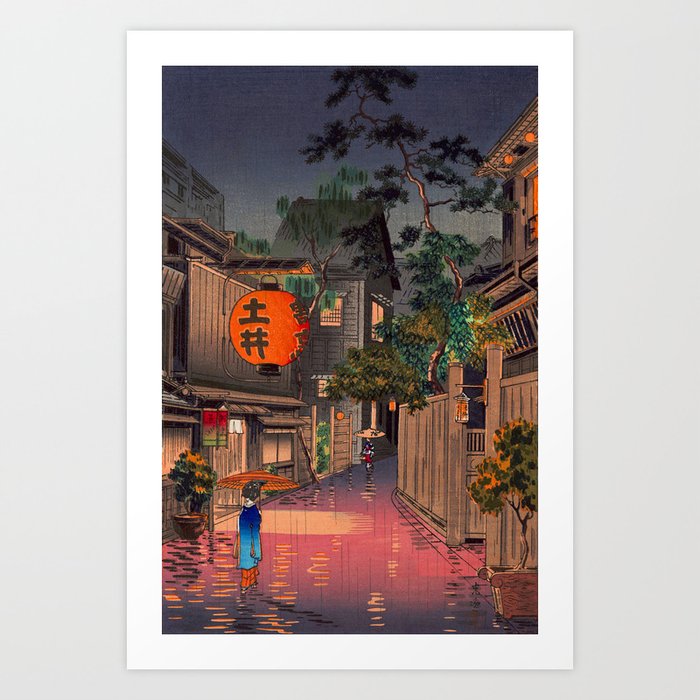 Tsuchiya Koitsu - Evening at Ushigome - Japanese Vintage Woodblock Painting Art Print
