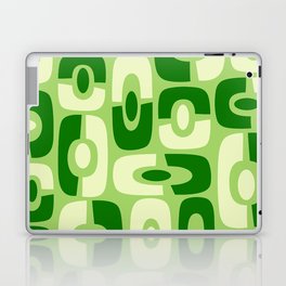 Colorful Mid-Century Modern Cosmic Abstract 392 Yellow and Green Laptop Skin