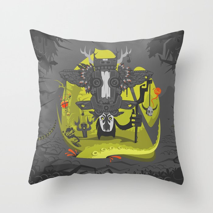 little one against the forces of evil Throw Pillow