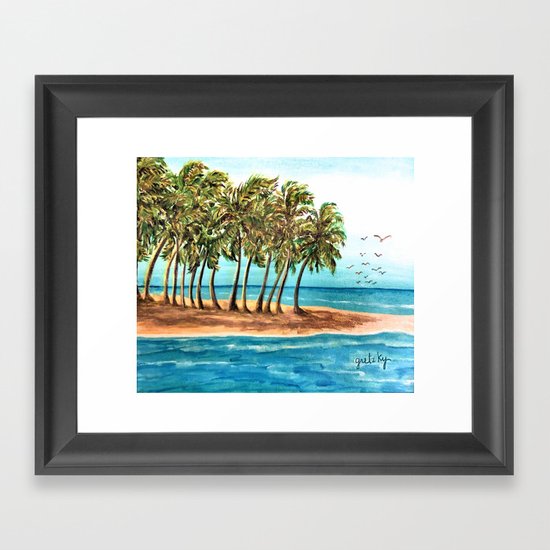 Private Island Painting Framed Art Print