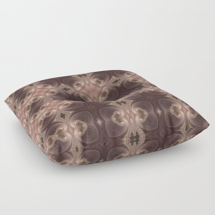 Gilded Elegance Victorian Digital Geometric Pattern Floor Pillow