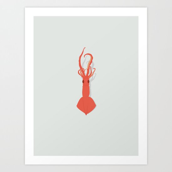 TIARMEDE BLÆKSPRUTTE Art Print