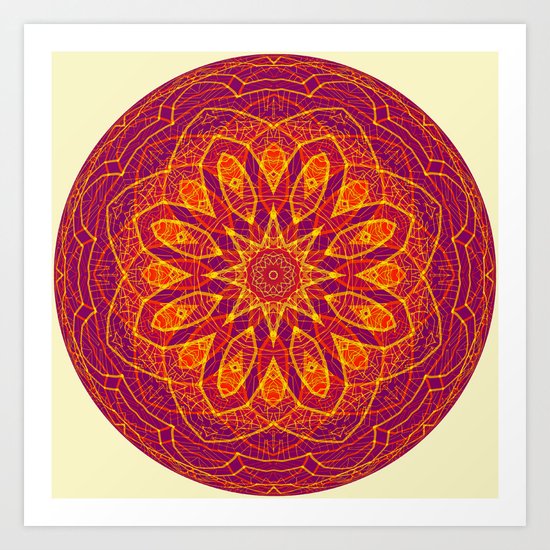 Kaleidoscope Sphere Art Print