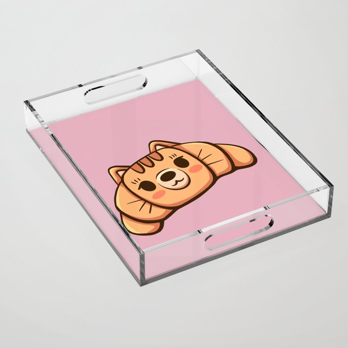 Cute Croissant Acrylic Tray