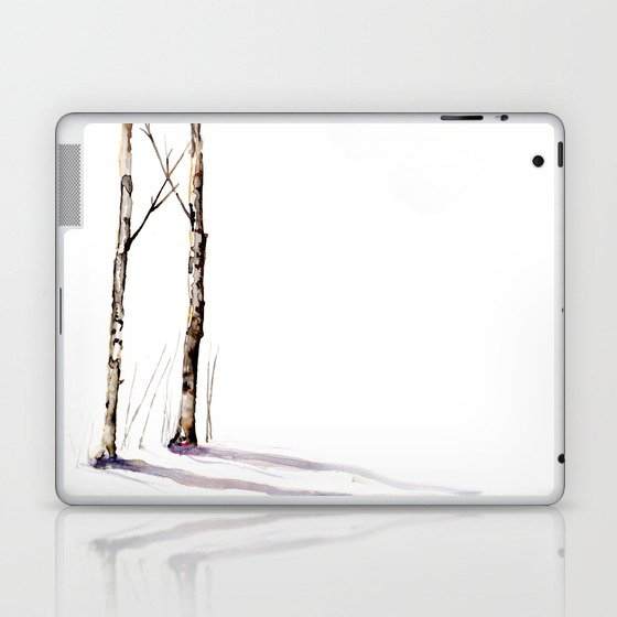 Birch Trees in January Laptop & iPad Skin