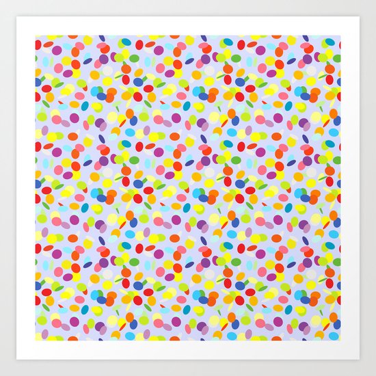 Festive confetti pattern Art Print