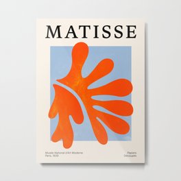 Red Coral Leaf: Matisse Paper Cutouts II Metal Print | Cut Out, Vintage, Mid Century, Leaf, Cutout, Matisse, Museum, Shapes, Decor, Modern 