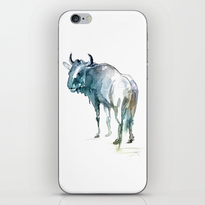 Wildebeest / Abstract animal portrait. iPhone Skin
