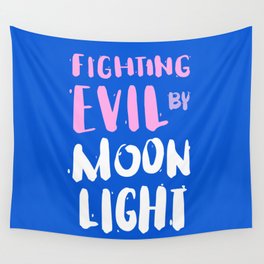 Fighting Evil by Moonlight Wall Tapestry