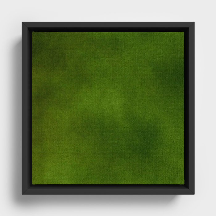 Green Color Velvet Framed Canvas