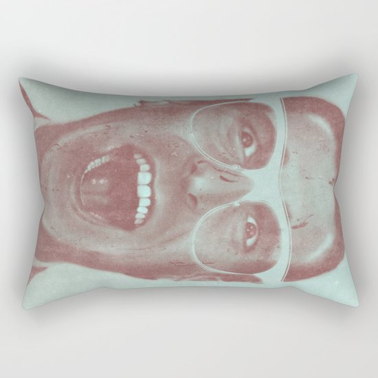Patrick Bateman - The Hipster (Feat. Marta Macedo) Rectangular Pillow