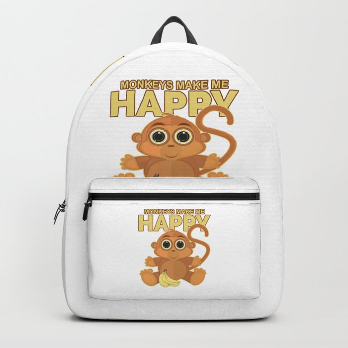 Monkeys Make Me Happy Backpack