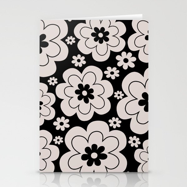 Colorful Retro Flower Pattern 606 Stationery Cards