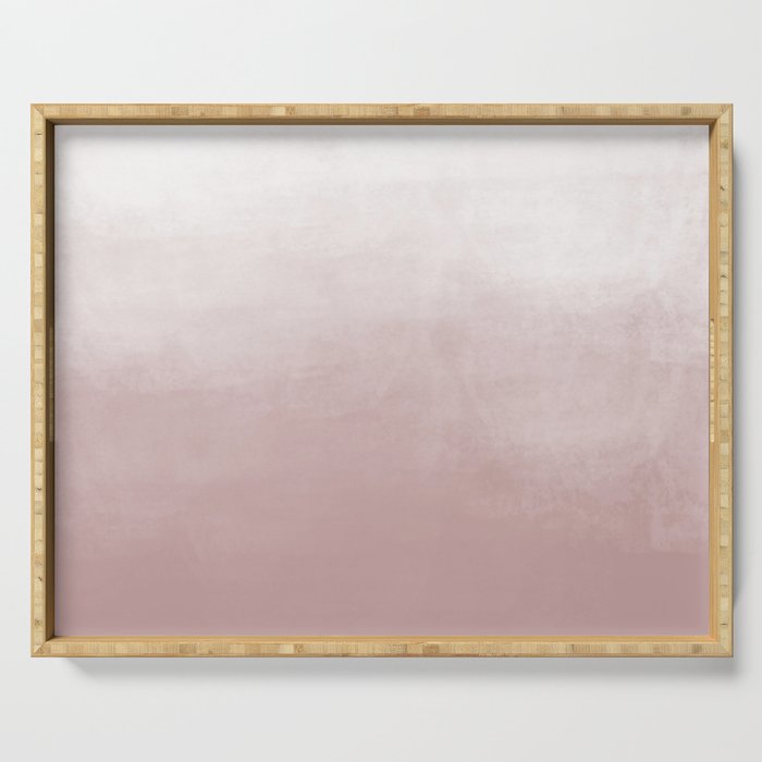 Ombre Paint Color Wash (dusty rose/white) Serving Tray