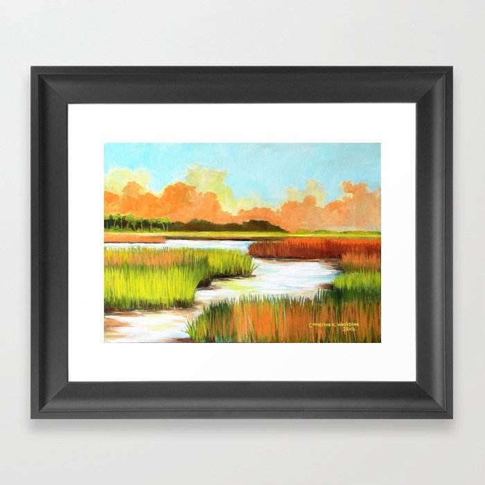 Low Country Marsh Framed Art Print