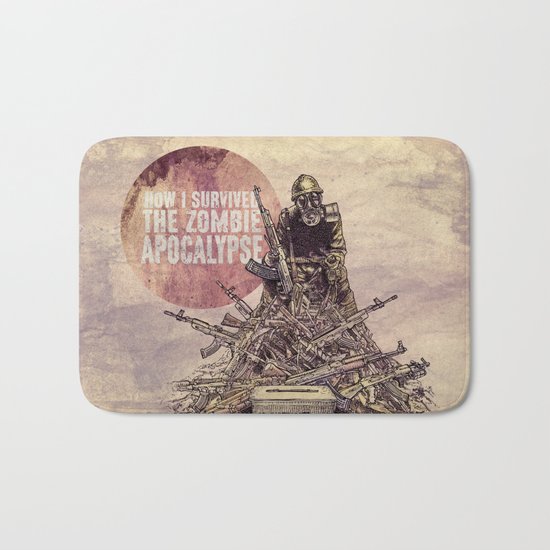How I Survived The Zombie Apocalypse Bath Mat
