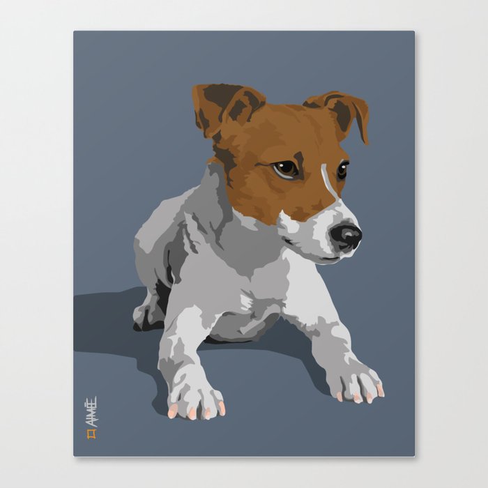 Jack Russell Terrier Dog Canvas Print