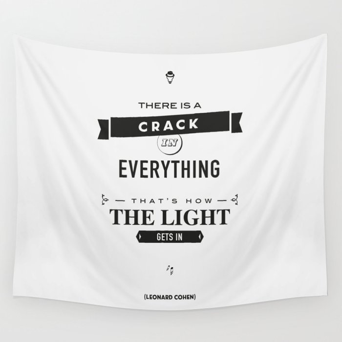 Leonard Cohen, Motivational Quote Wall Tapestry