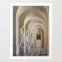Versailles Palace Galerie Basse Statues Art Print
