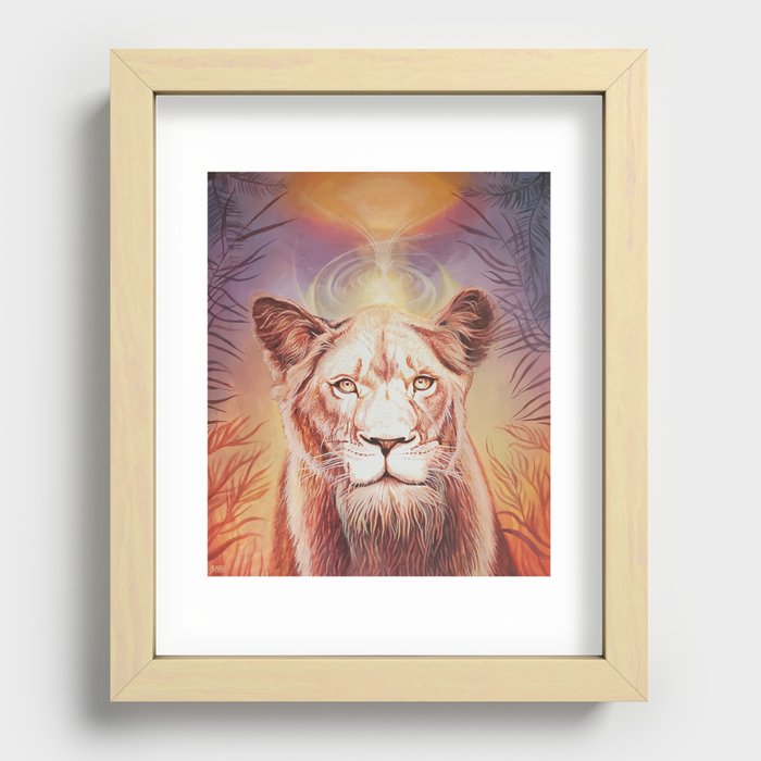 Sol Lioness Recessed Framed Print