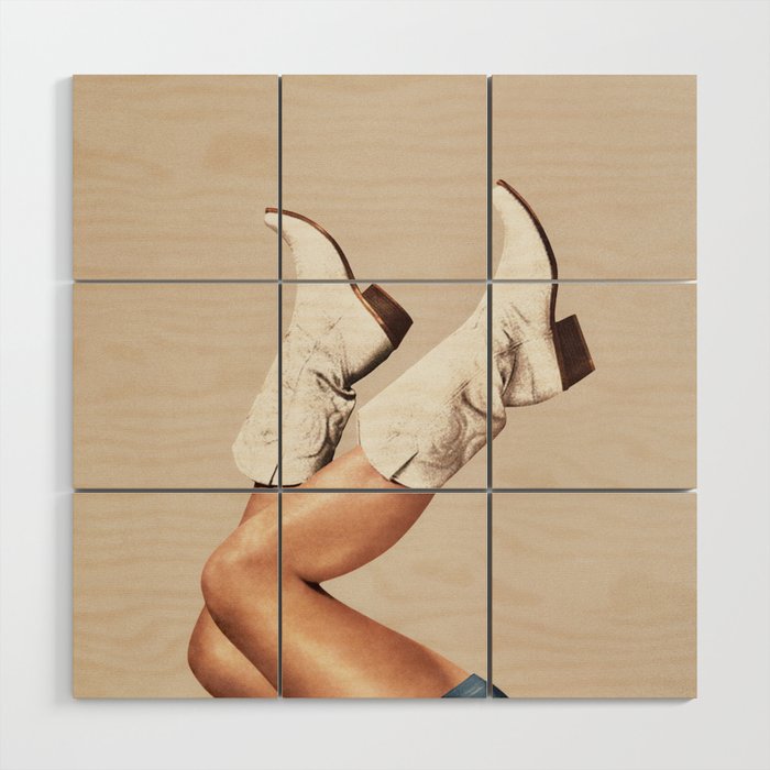 These Boots - Neutral / Beige Wood Wall Art