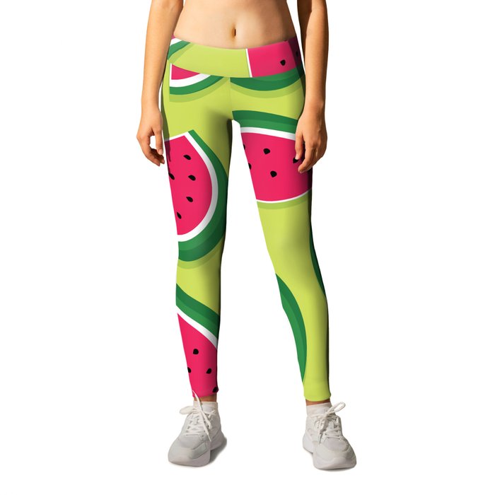 Juicy Watermelon Slices Leggings