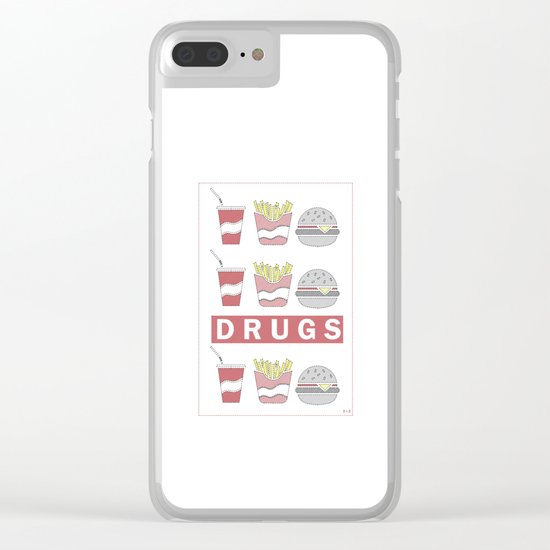DRUGS Clear iPhone Case