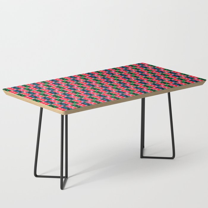 Mini Modern Abstract Polka Dots Hot Pink Coffee Table