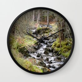 A Scottish Highlands Winter River Song Wall Clock