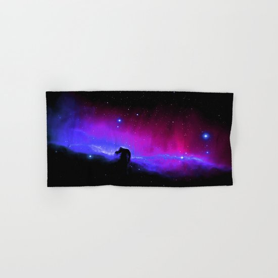 nEbulA : Horsehead Nebula Fuchsia & Violet Hand & Bath Towel