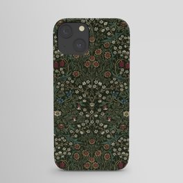 William Morris Vintage Blackthorn Green 1892 iPhone Case