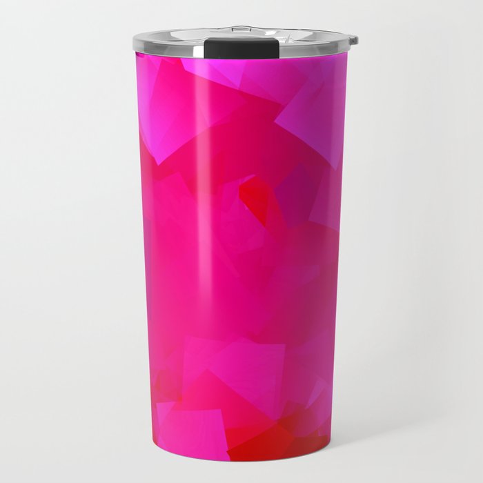 Cubism in pink Travel Mug