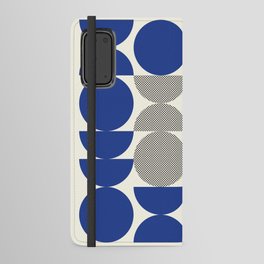 blue dot geometrical pattern Android Wallet Case