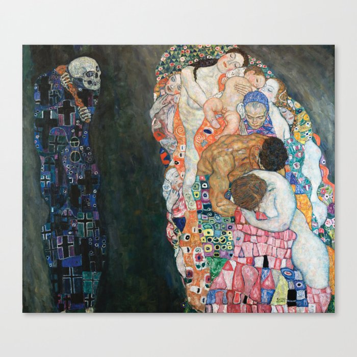 Death and Life by Gustav Klimt Canvas Print