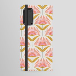 Mod Deco Flowers - Pink & Mustard Android Wallet Case