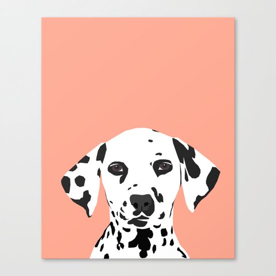 Casey - Dalmation art print phone case decor for pet lover and dog lover Canvas Print