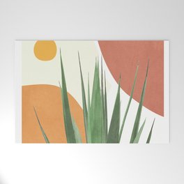 Abstract Agave Plant Welcome Mat