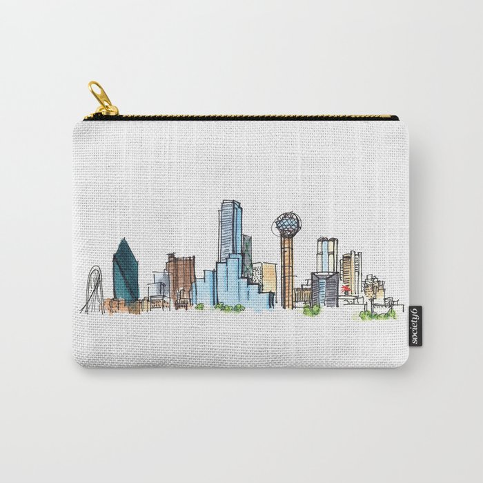 downtown dallas skyline Carry-All Pouch