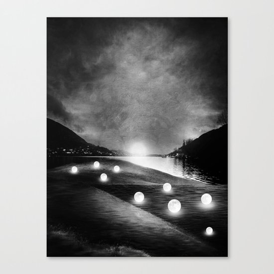 Field of lights (B&W) Canvas Print